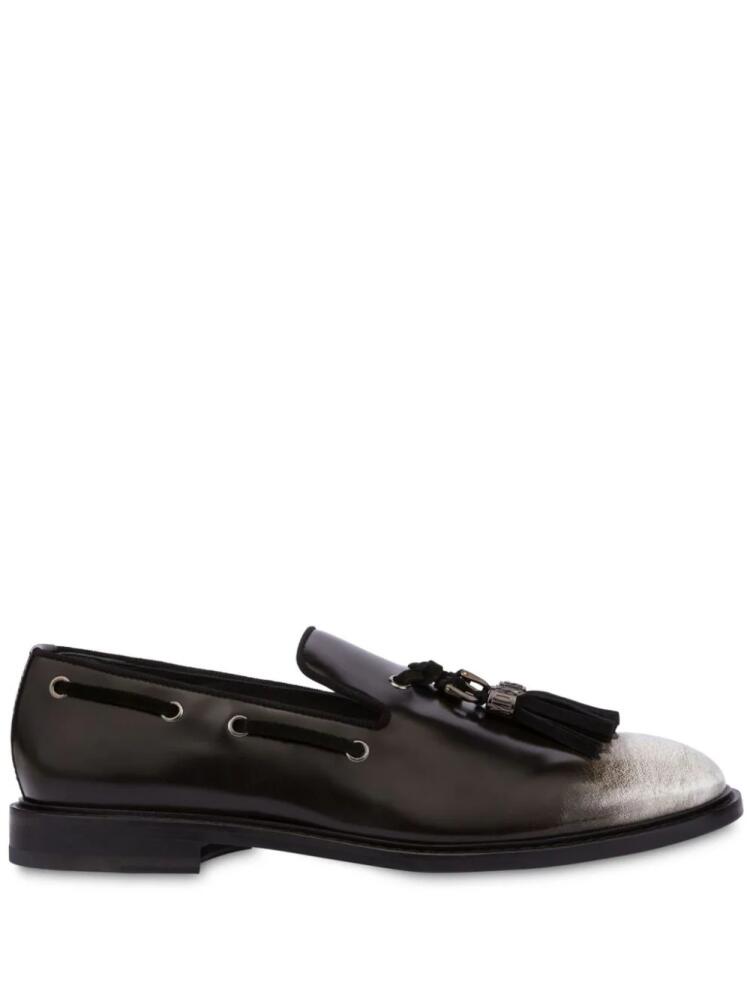 Moschino tassel-detail leather loafers - Black Cover