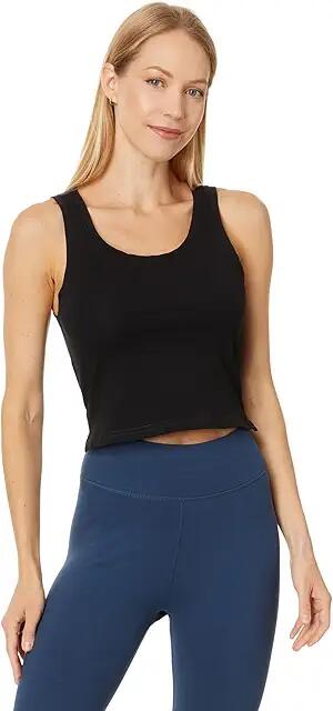 PACT Cool Stretch Fitted Lounge Tank (Black) Women's Pajama Cover