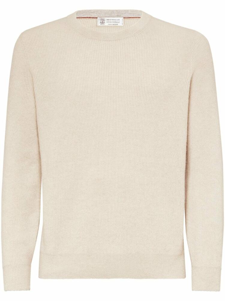 Brunello Cucinelli crewneck cashmere jumper - Neutrals Cover