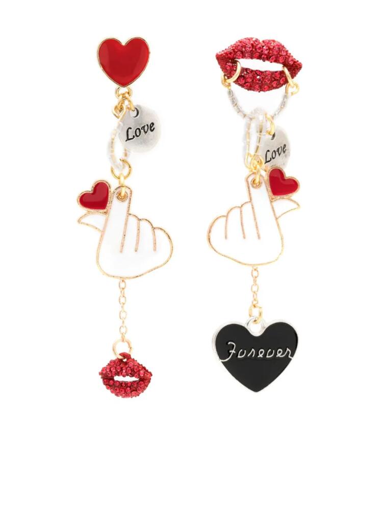 Amir Slama heart-charm drop earrings - Multicolour Cover