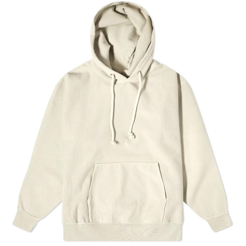 Auralee Men's Super Milled Popover Hoodie in Light Khaki Cover