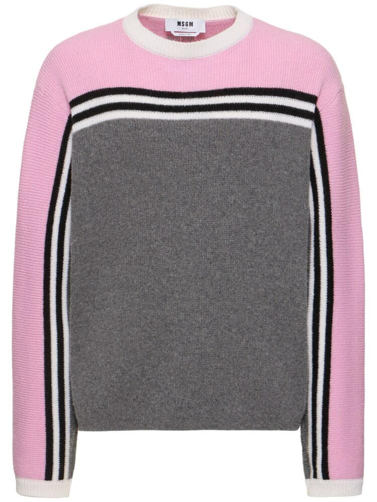 MSGM Striped Intarsia Knit Sweater Cover