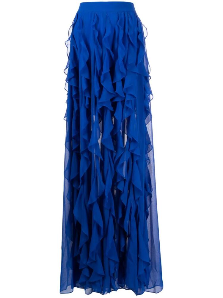 PatBO ruffled maxi skirt - Blue Cover