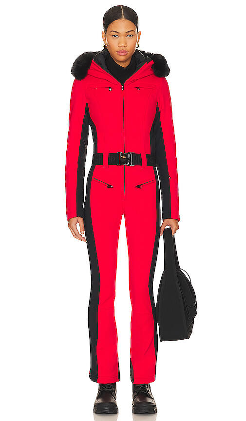 Goldbergh Parry Ski Faux Fur Jumpsuit in Red Cover