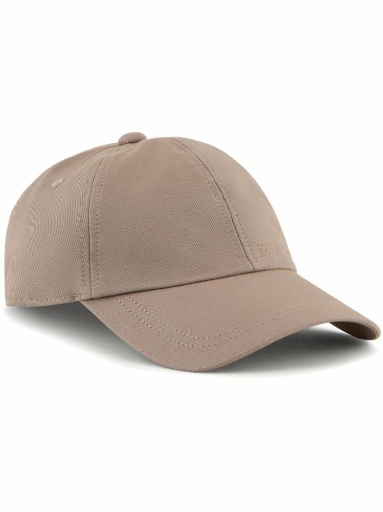 Emporio Armani logo-embroidered cotton cap - Neutrals Cover