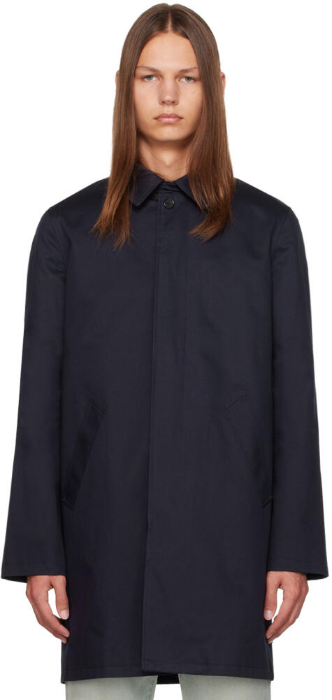 A.P.C. Navy Urban Mac Coat Cover