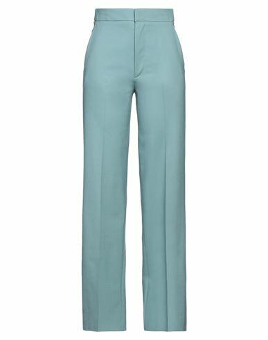 Gauchere. Woman Pants Sage green Virgin Wool, Elastane Cover