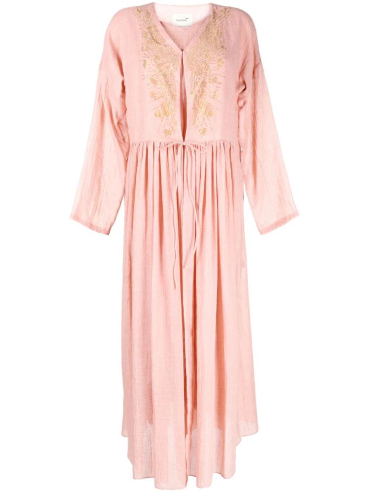 Bambah stud-embellished kaftan dress - Pink Cover