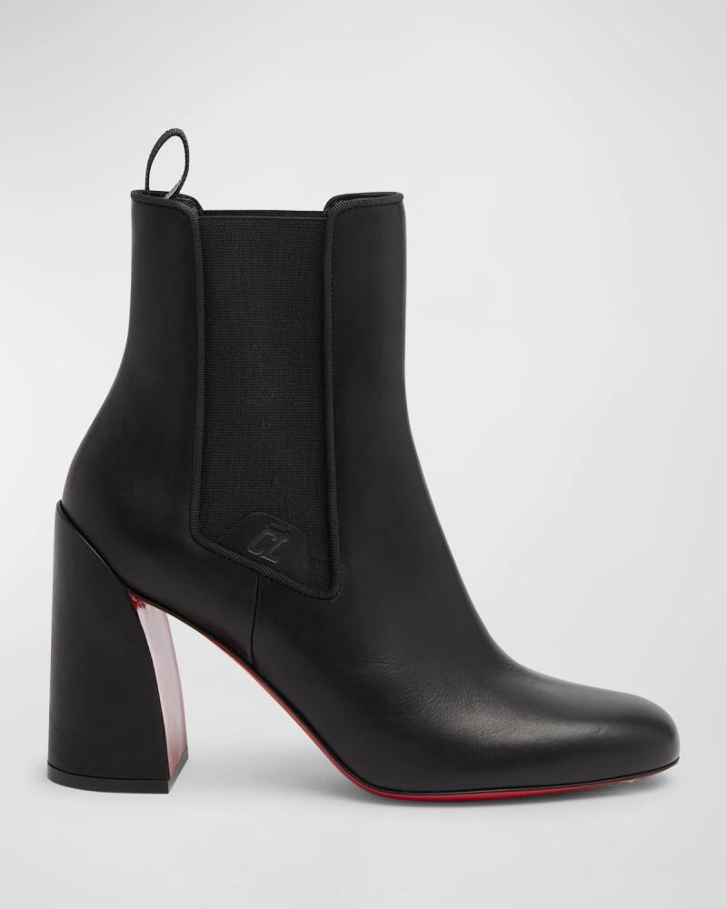 Christian Louboutin Turelastic Leather Red Sole Ankle Booties Cover