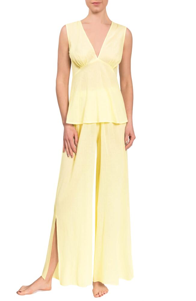 Everyday Ritual Deep V Wide Leg Pajamas in Limoncello Cover