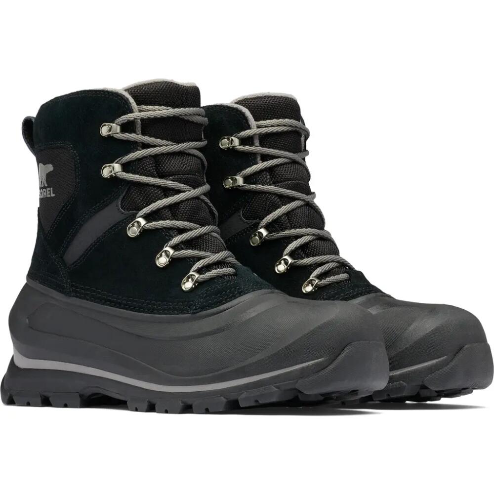 SOREL Buxton Waterproof Snow Boot in Black/Quarry Cover