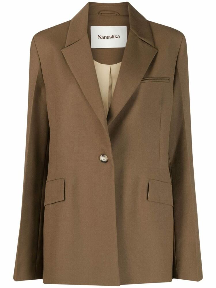 Nanushka single-breasted blazer - Neutrals Cover