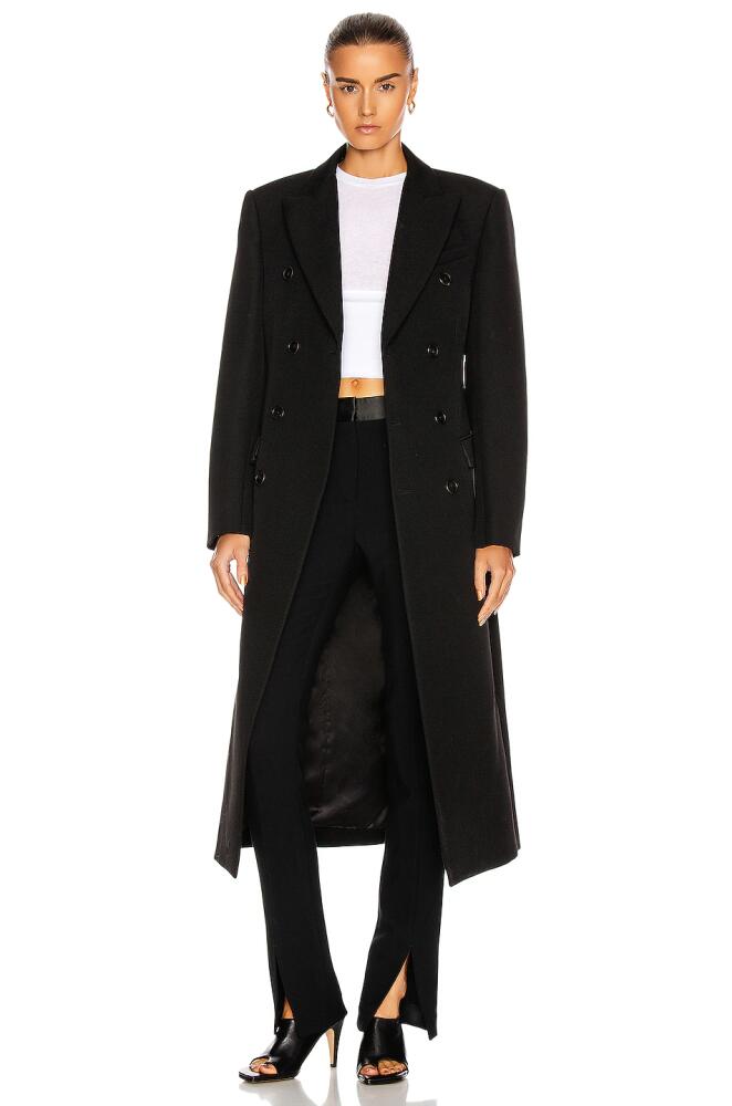 WARDROBE.NYC Double Breasted Coat in Black Cover