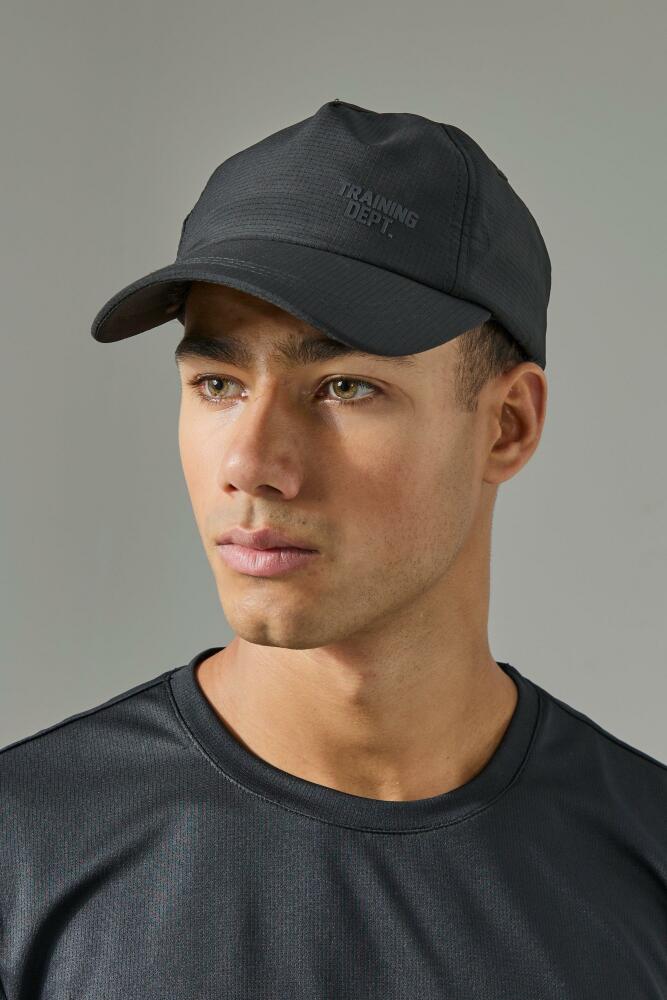 boohoo Mens Man Active Training Dept Ripstop Baseball Cap - Black Cover