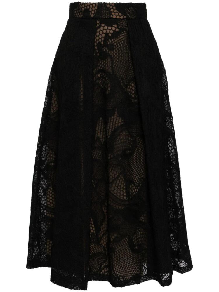 Elie Saab embroidered midi skirt - Black Cover