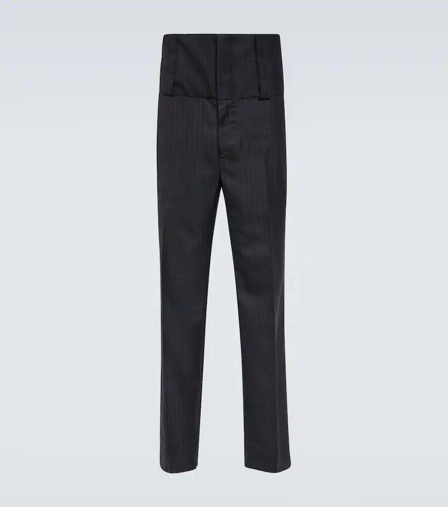 Dries Van Noten High-rise wool straight pants Cover