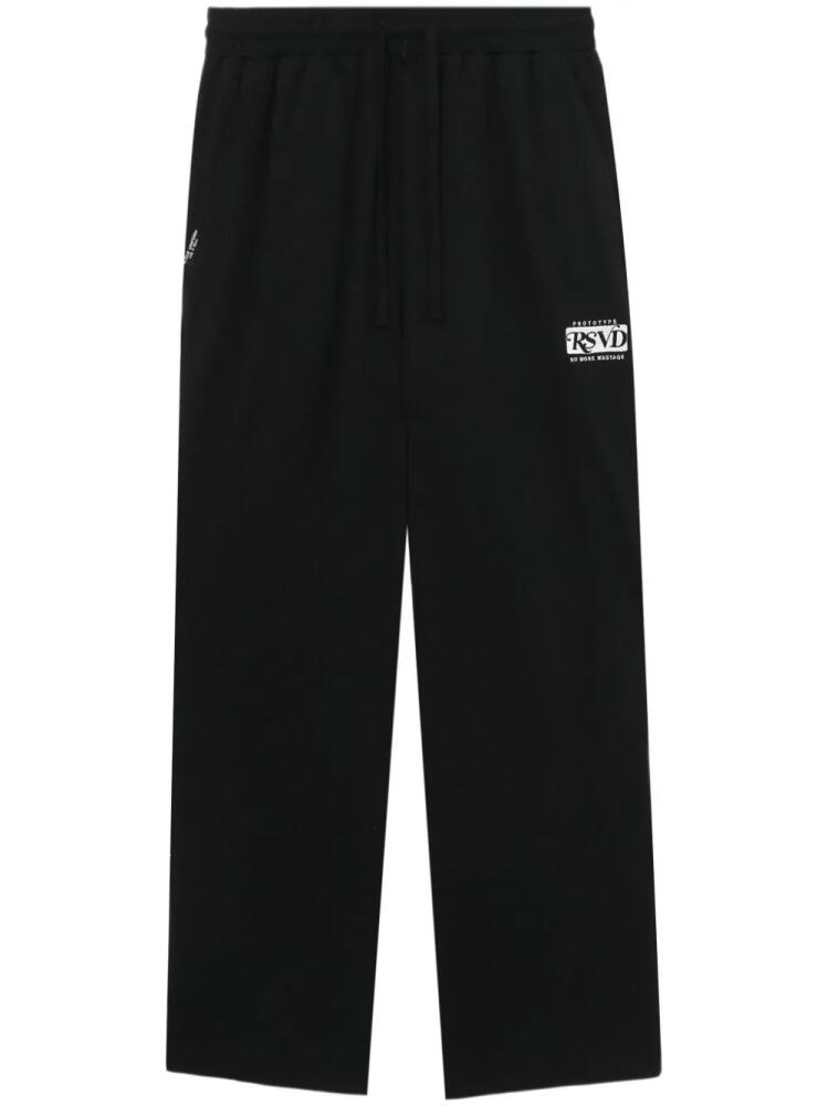 izzue logo-embroidery cotton track pants - Black Cover