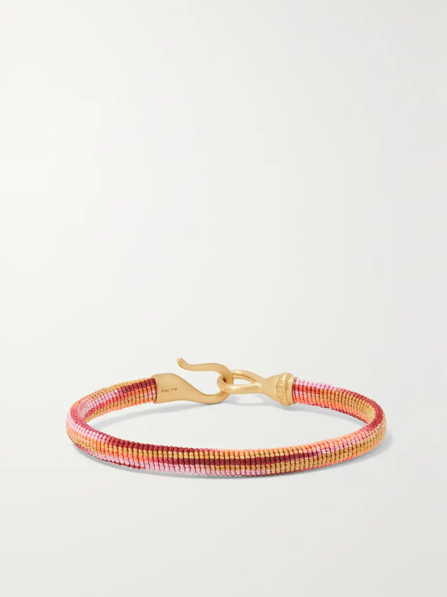 OLE LYNGGAARD COPENHAGEN - Life 18-karat Gold And Rope Bracelet - Red Cover