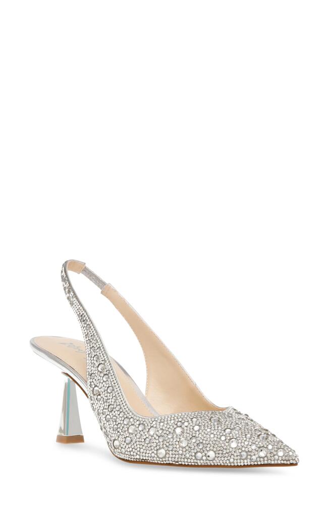 Betsey Johnson Clark Slingback Pointed Toe Pump in Silver Cover