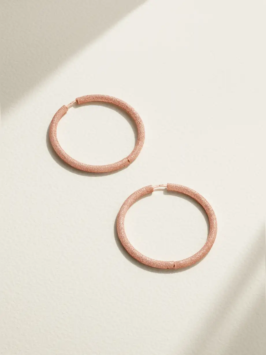 Carolina Bucci - Florentine 18-karat Rose Gold Hoop Earrings - One size Cover