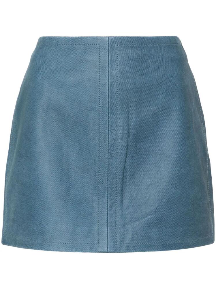 STAND STUDIO Perla leather miniskirt - Blue Cover