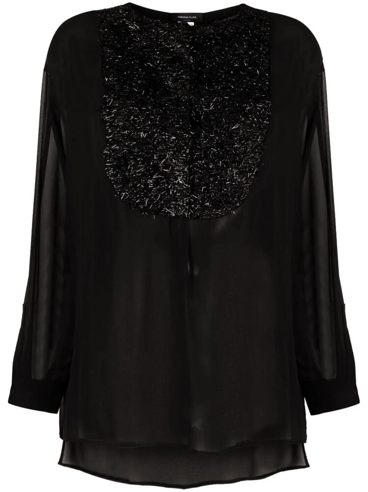 Fabiana Filippi semi-sheer blouse - Black Cover