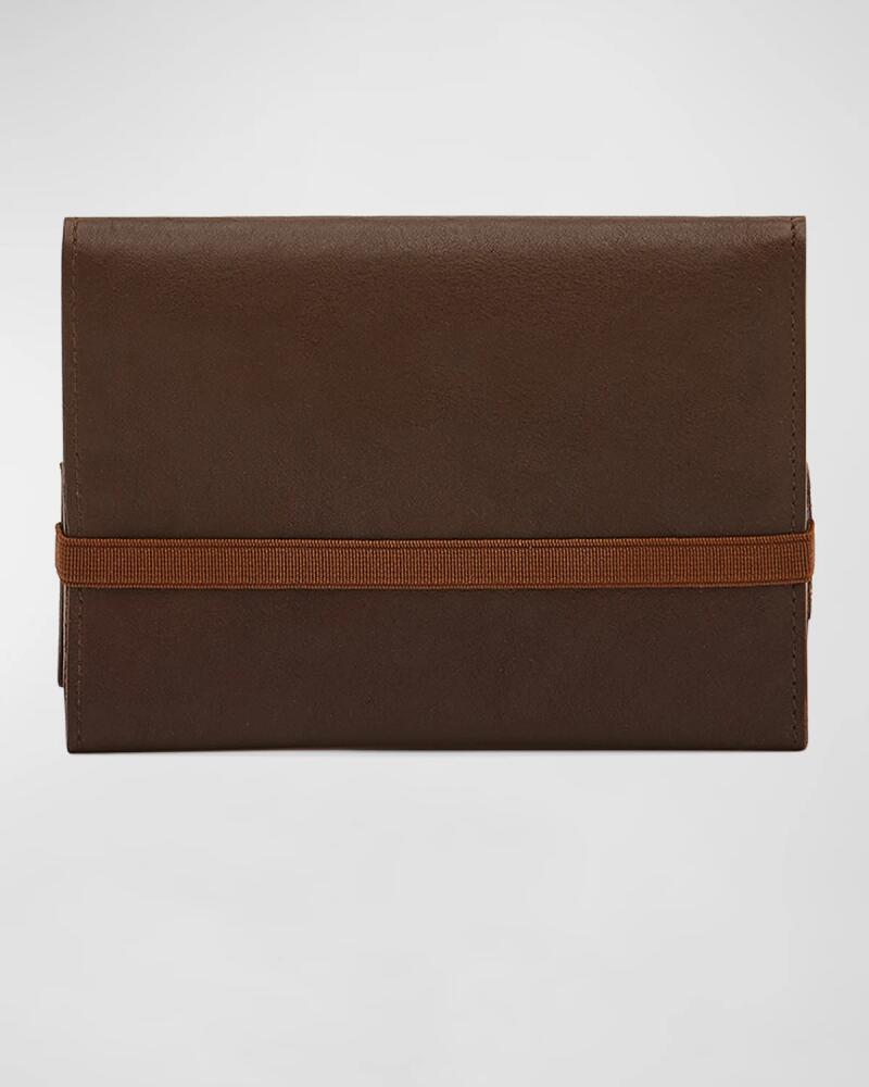 Il Bisonte Men's Elastic Band Trifold Wallet Cover