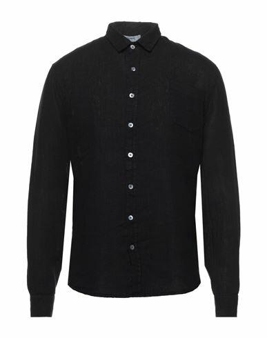 Alpha Studio Man Shirt Black Linen Cover