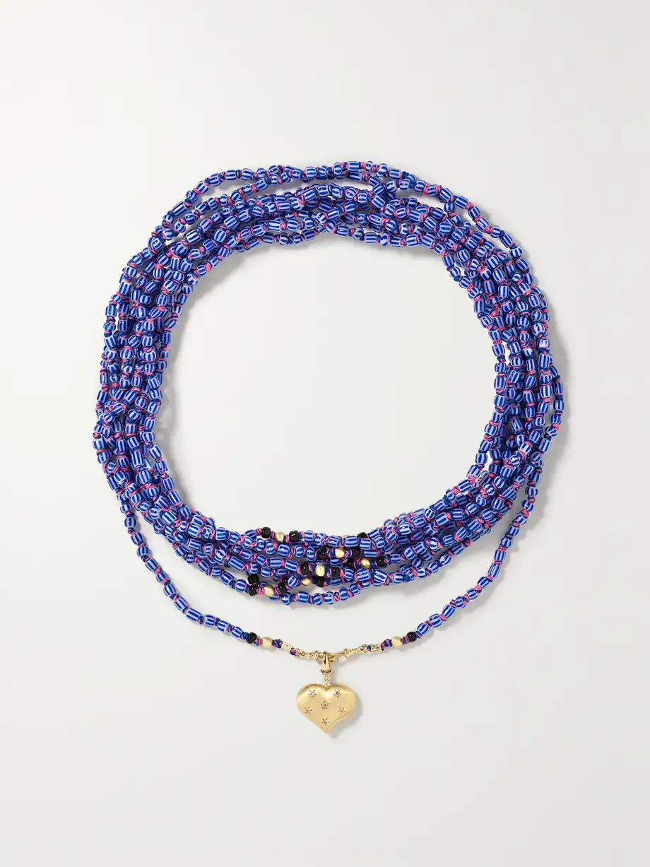 Marie Lichtenberg - Coco 14-karat Gold Diamond Necklace - Blue Cover