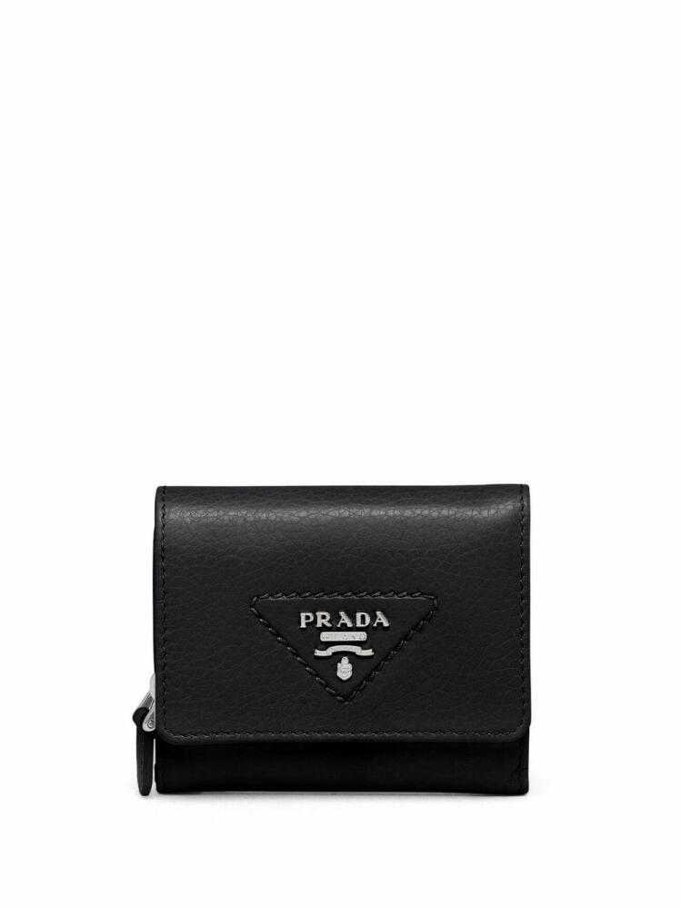 Prada logo-embellishment leather wallet - Black Cover