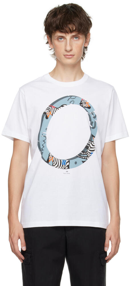 PS by Paul Smith White Zebra Ring T-Shirt Cover