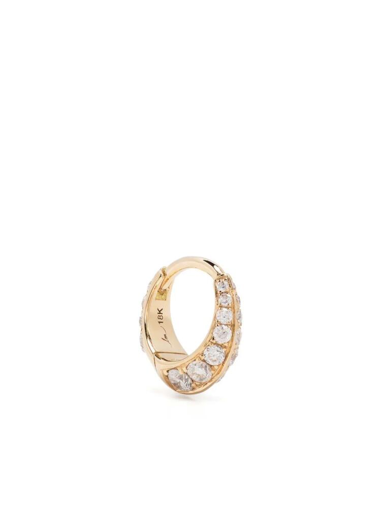 Lizzie Mandler Fine Jewelry 18kt yellow gold Double Sided diamond hoop earring Cover