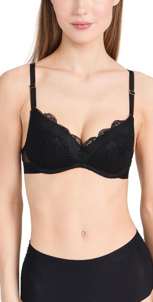 LIVELY The Lace No-Wire Push-Up Bra Jet Black Cover