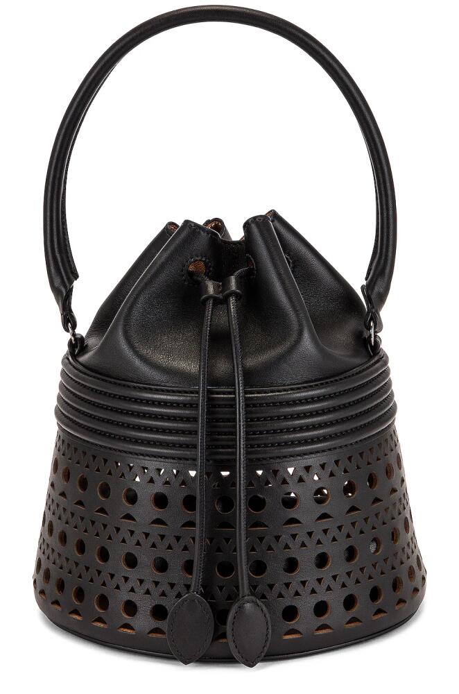 ALAÏA Corset Bucket Bag in Black Cover