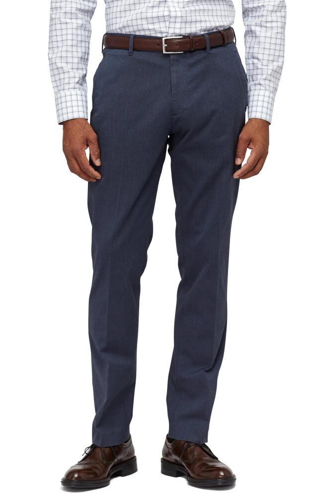 Bonobos Stretch Weekday Warrior Slim Fit Dress Pants in Blue/grey Yarn Dye Cover