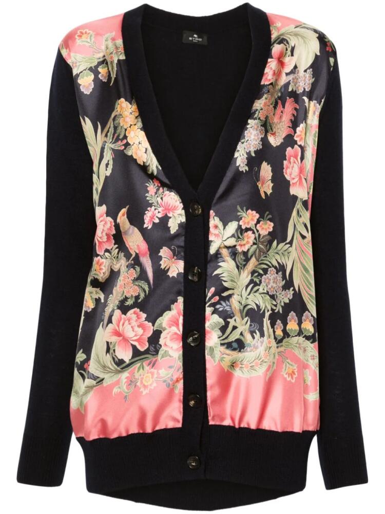 ETRO floral-print cardigan - Blue Cover