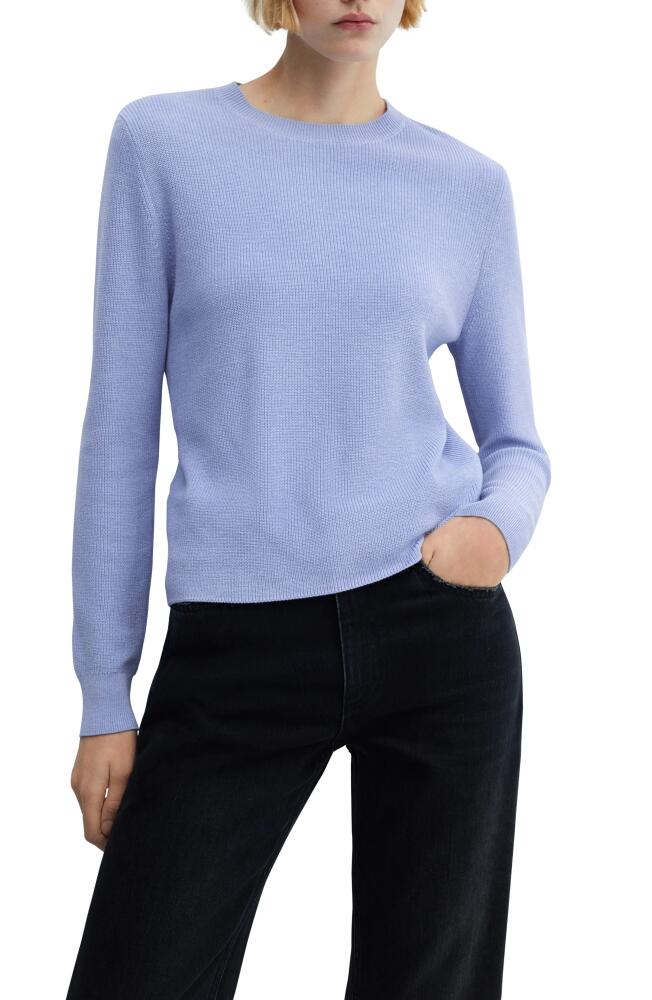 MANGO Crewneck Sweater in Sky Blue Cover