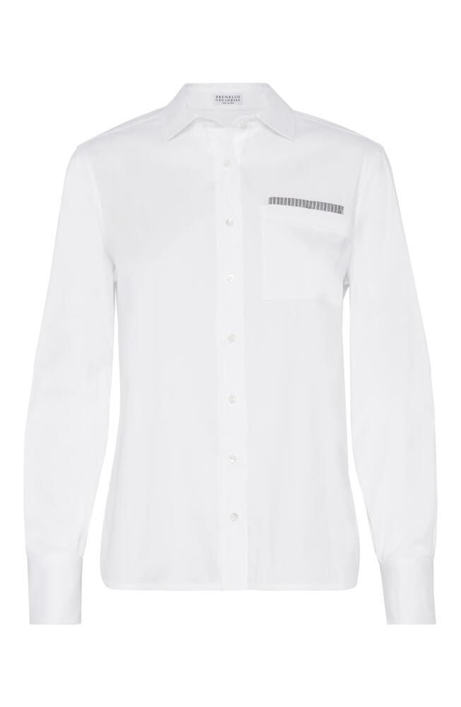 Brunello Cucinelli Poplin shirt in White Cover