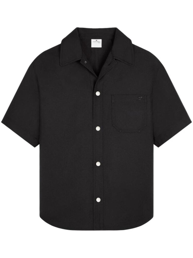 Courrèges skater twill shirt - Black Cover