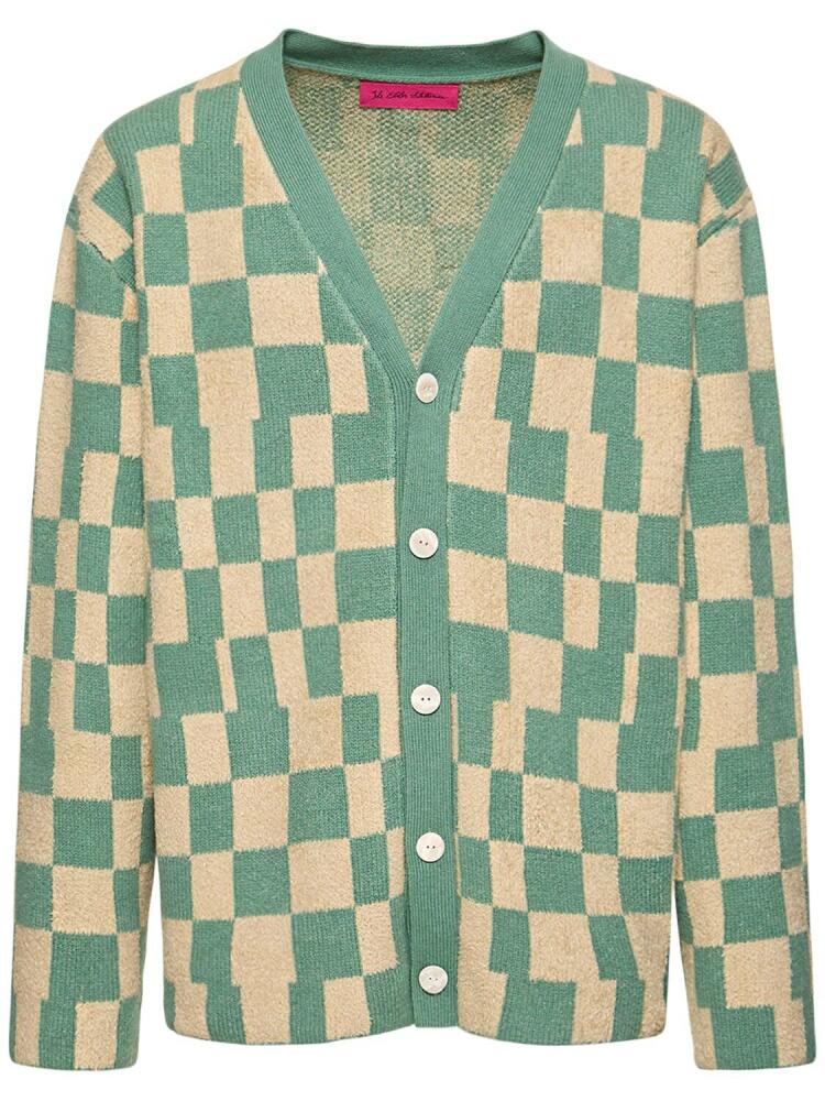 THE ELDER STATESMAN Cardinal Checker Cashmere Cardigan Cover