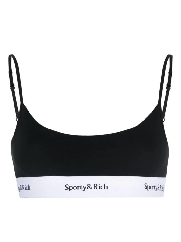 Sporty & Rich Serif Logo-underband bra - Black Cover