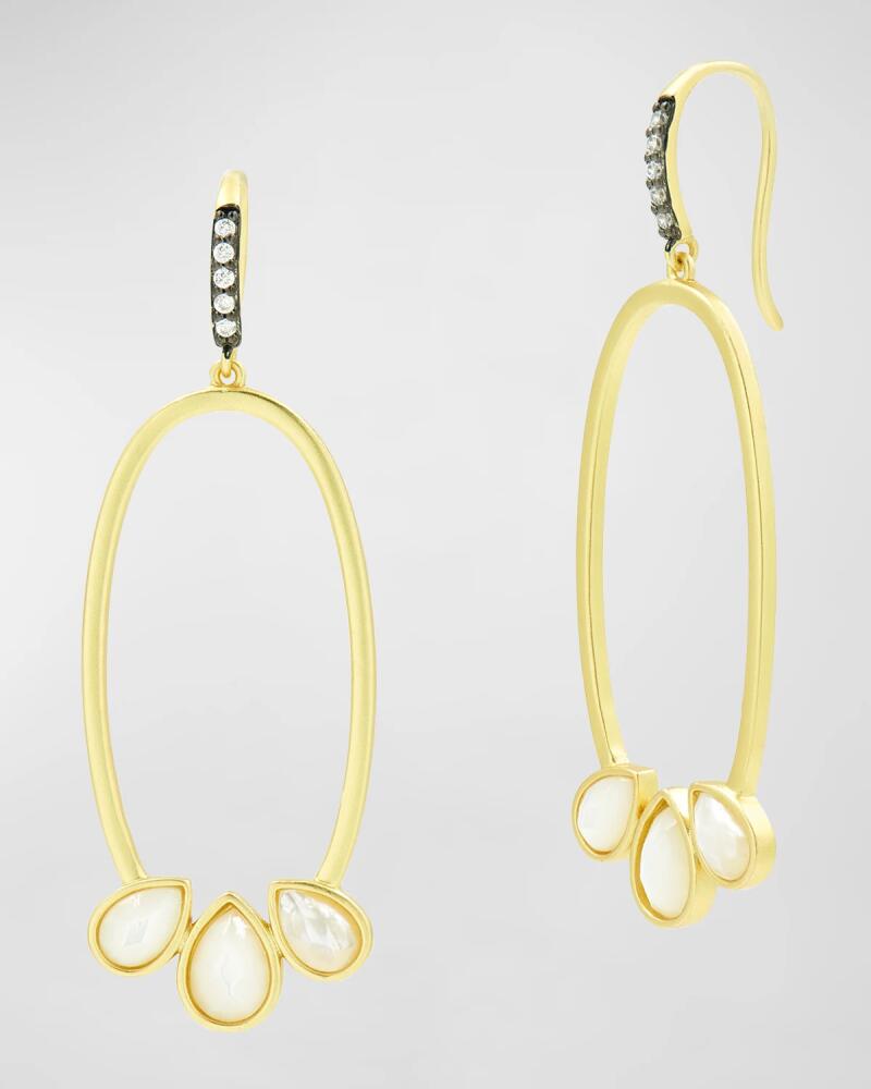 Freida Rothman Open Dangle Earrings with Stones Cover