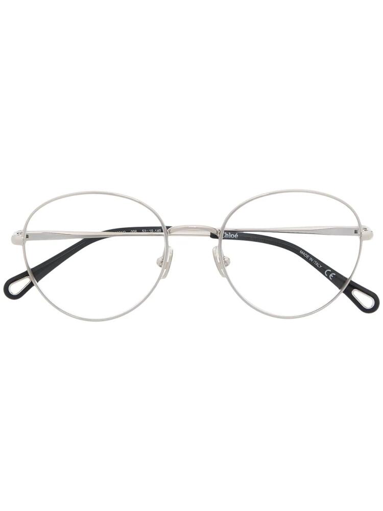 Chloé Eyewear round wire-frame glasses - Silver Cover