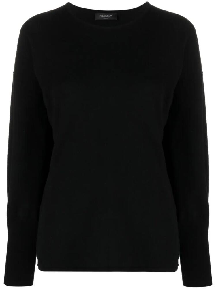 Fabiana Filippi fitted-cuffs knitted jumper - Black Cover