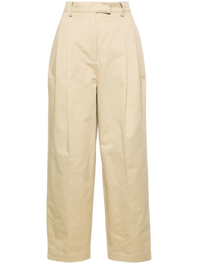 LVIR pleated cotton trousers - Neutrals Cover