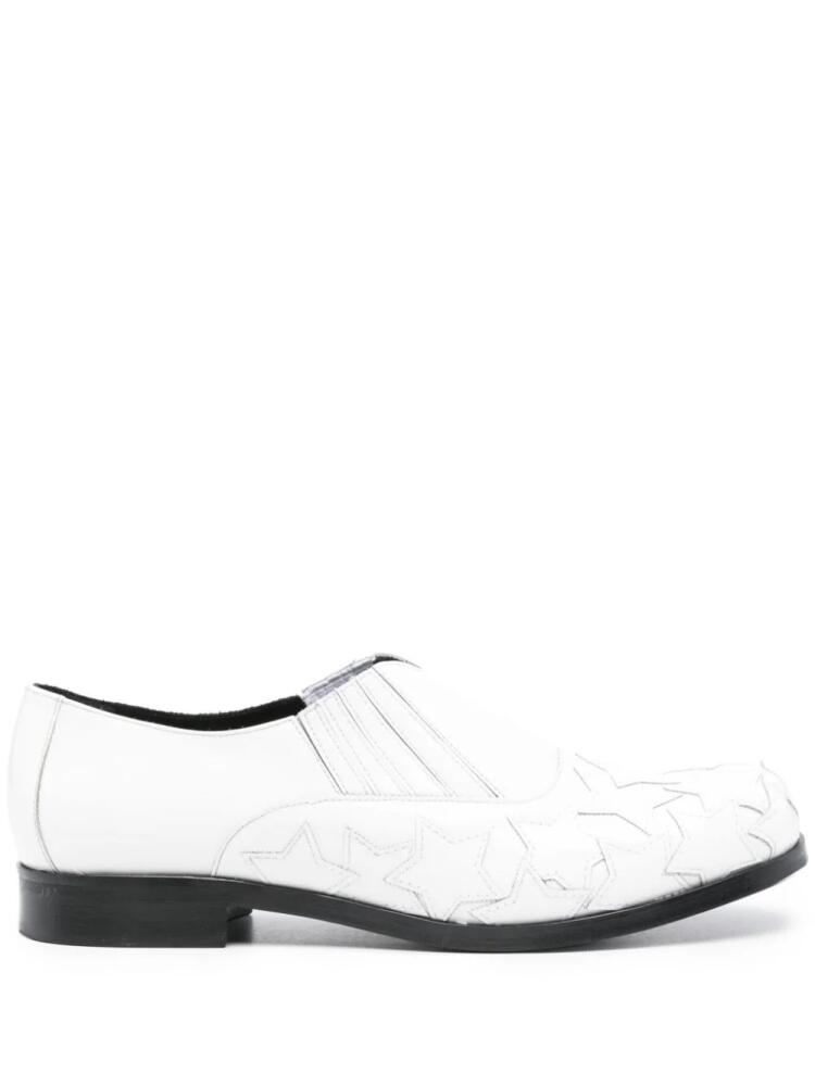 Stefan Cooke star-patch leather loafers - White Cover