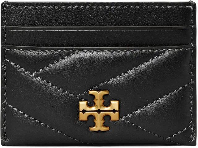 Tory Burch Kira Chevron Card Case (Black) Handbags Cover