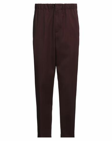 Jil Sander Man Pants Cocoa Wool Cover