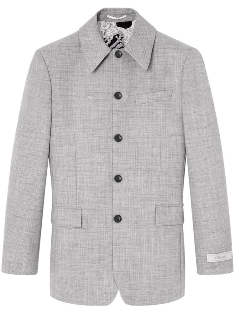 Versace single-breasted tailored blazer - Grey Cover