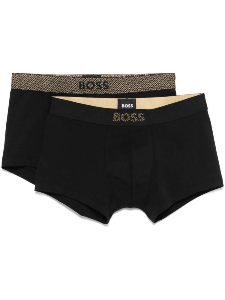 BOSS logo-waistband boxers (pack of two) - Black Cover